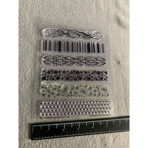 Decorative Borders Clear Acrylic Stamps by Hot Off the Press - Picture 3 of 3